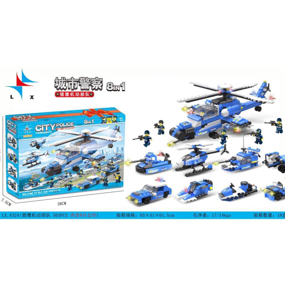 Lắp ráp Ghép Hình Cảnh Sát CITY POLICE 563PCS SP620