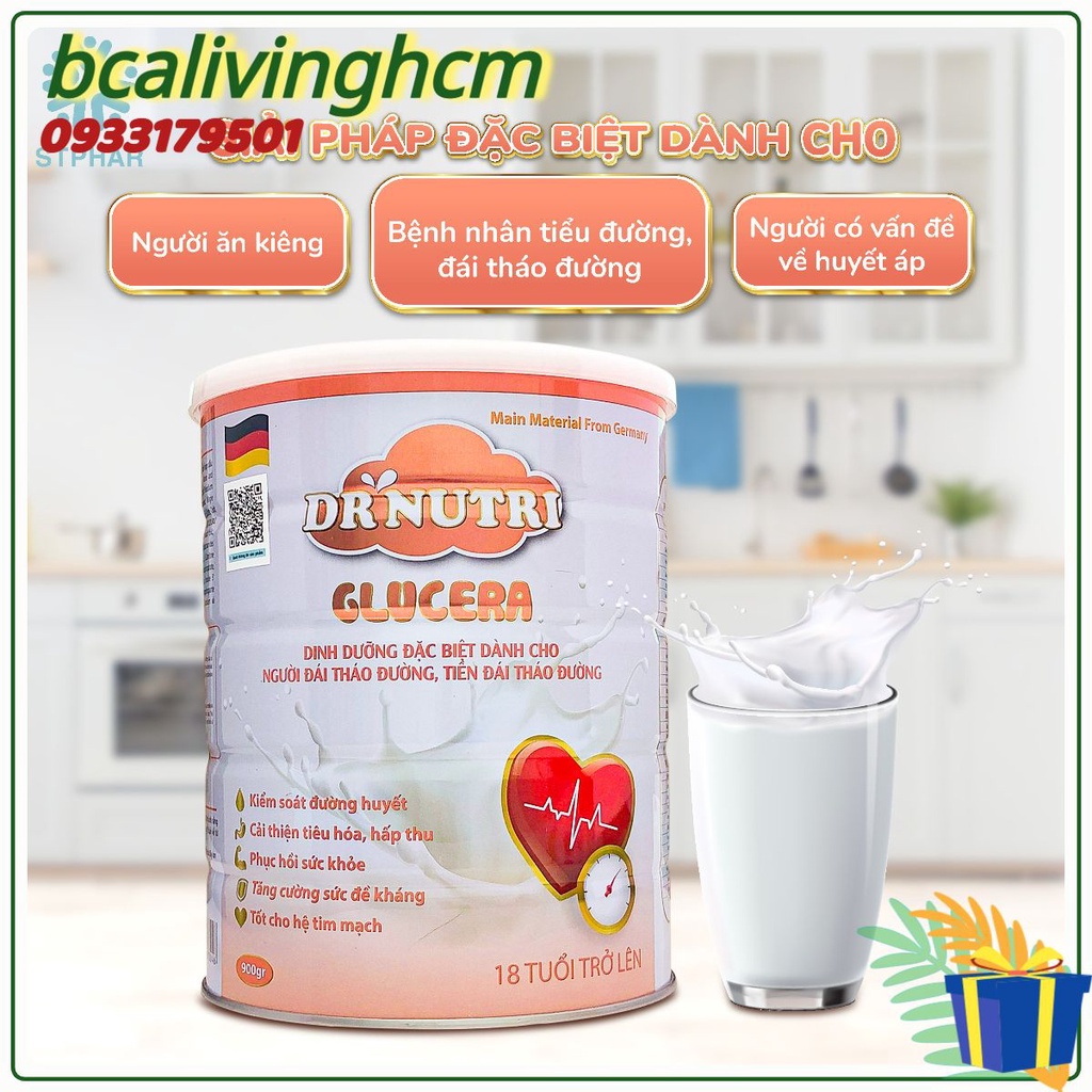Dr nutri Glucera Sữa tiểu đường sữa bột cho người tiểu đường ổn định đường huyết cho người tiểu đường