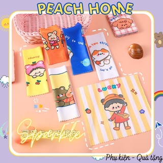 Khăn Lau Mắt Kính Lau Điện Thoại Đa Năng Hình Gấu Hoạt Hình Dễ Thương Phong Cách Hàn Quốc Rẻ Chùi Khô