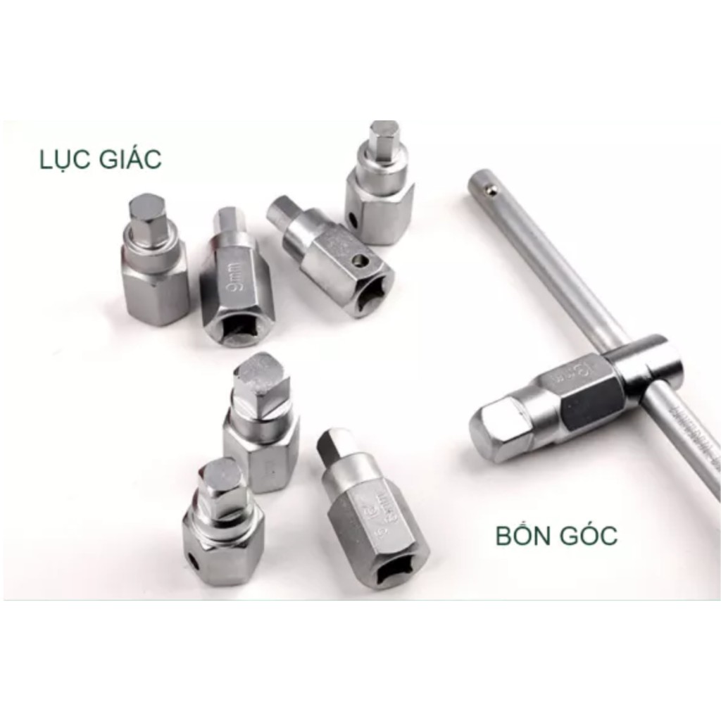 Bộ đầu khẩu lục giác thanh 3/8 với 12 chi tiết TUOSEN (hộp màu đỏ)