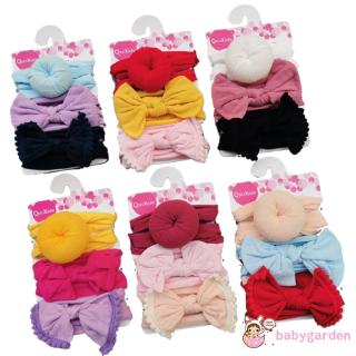 Set 3 băng đô cài tóc phối nơ cho bé gái