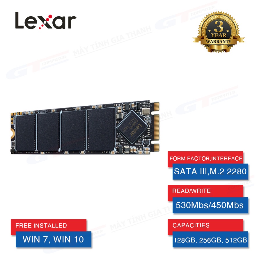 Ổ cứng SSD M2 Lexar 128GB | 256GB | 512GB 2280 SATA III Chính Hãng