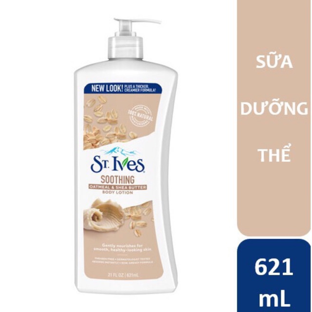 Sữa Dưỡng Thể Yến Mạch  - bơ hạt mỡ ( Shea Butter ) St.lves 🇺🇸