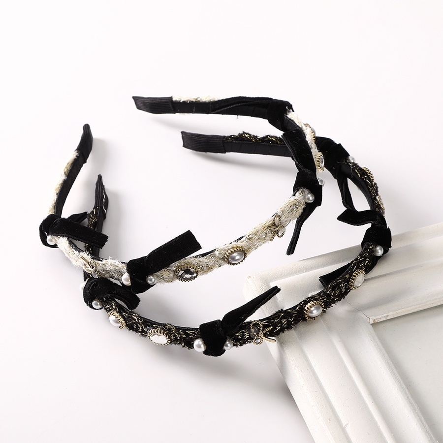 Băng Đô Cài Tóc Đính Đá Pha Lê Và Ngọc Trai Nhân Tạo Phong Cách Hàn Quốc Mới