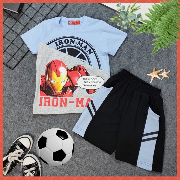 Đồ Bộ Bé Trai Size 10kg-37kg Chất Cotton Co Giãn 4 Chiều Mềm Mát Hình Batman-1576.7