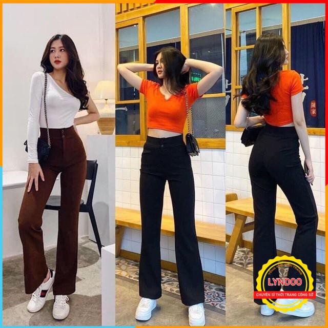 Quần tây ống loe lưng cao 💖 𝑭𝑹𝑬𝑬𝑺𝑯𝑰𝑷 💖 Quần tây nữ ống loe vải tuyết mưa Siêu tôn dáng, mặc là mê | BigBuy360 - bigbuy360.vn