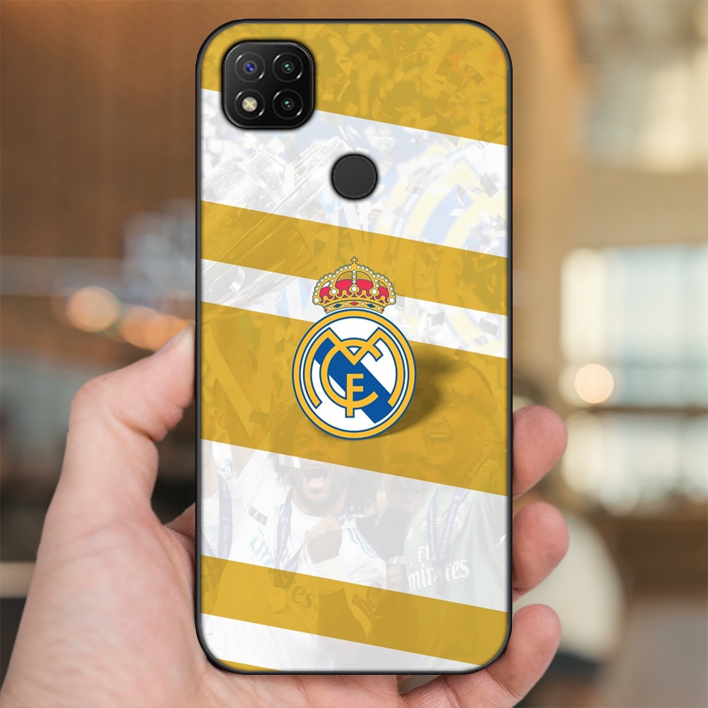 Ốp lưng Xiaomi Redmi 9C viền đen in hình Real Madrid