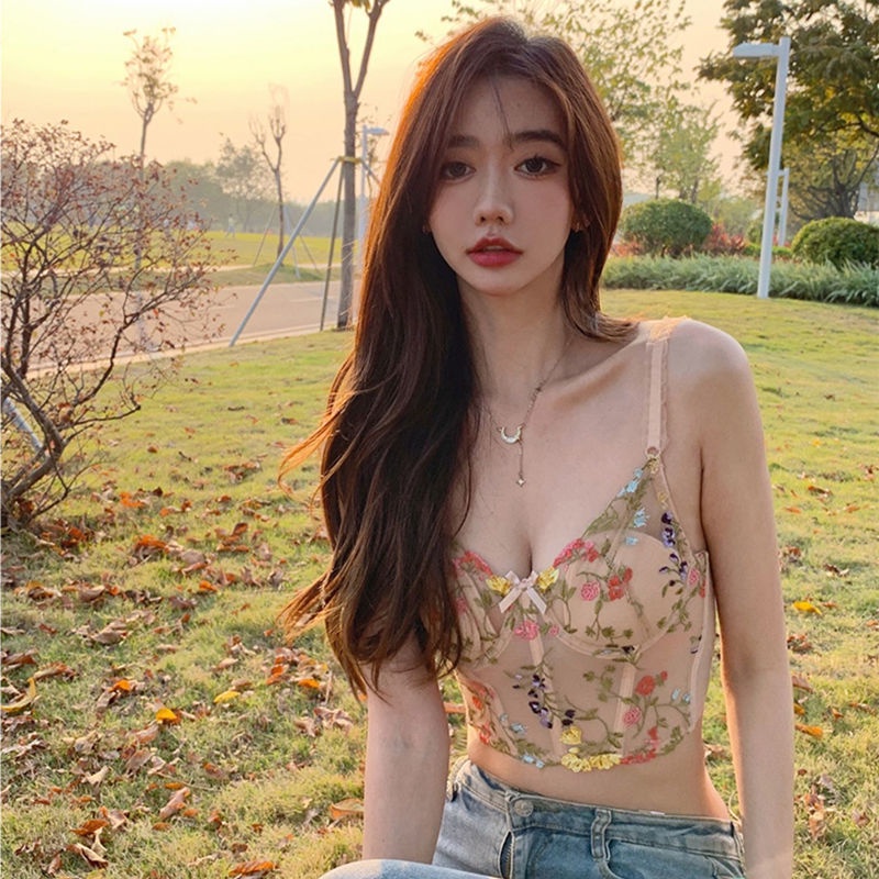 Áo Lót Ren Siêu Mỏng Thêu Họa Tiết Tai Thỏ Quyến Rũ Cho Nữ