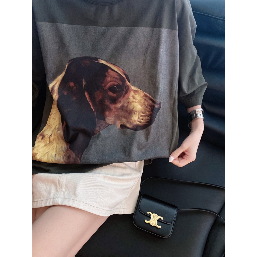 NRVP Áo Thun Nữ Oversize Cổ Tròn Thời Trang Hàn Quốc