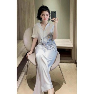 Đồ ngủ phi lụa tay ngắn