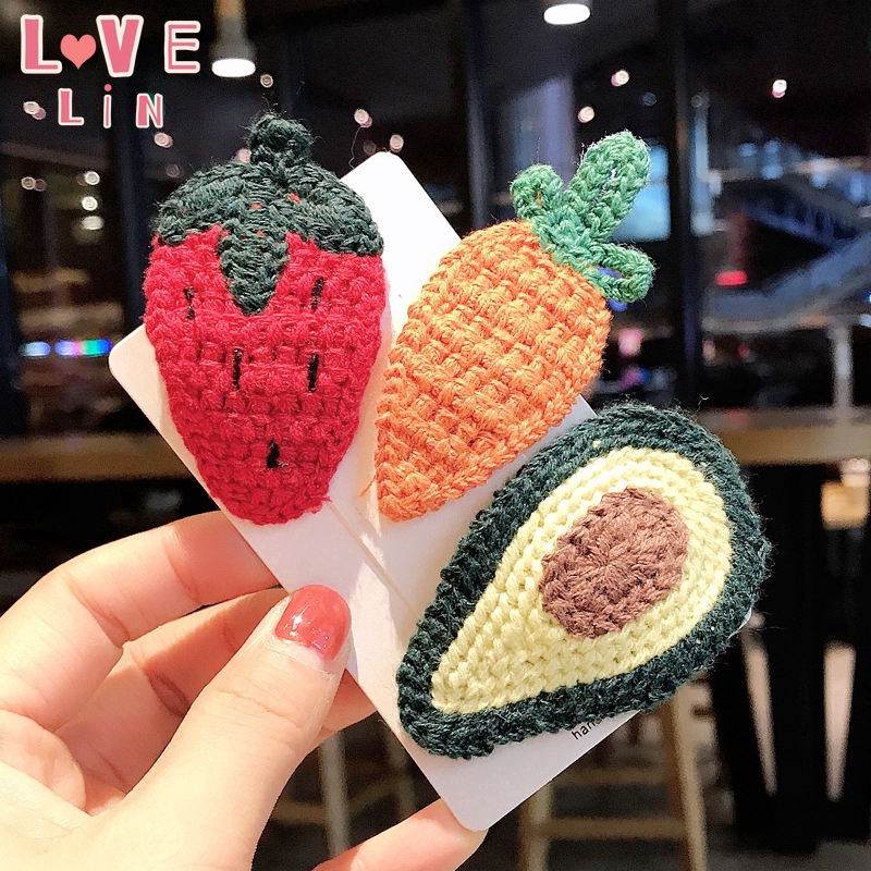 Kẹp tóc hình củ quả xinh xắn dễ thương cho nữ