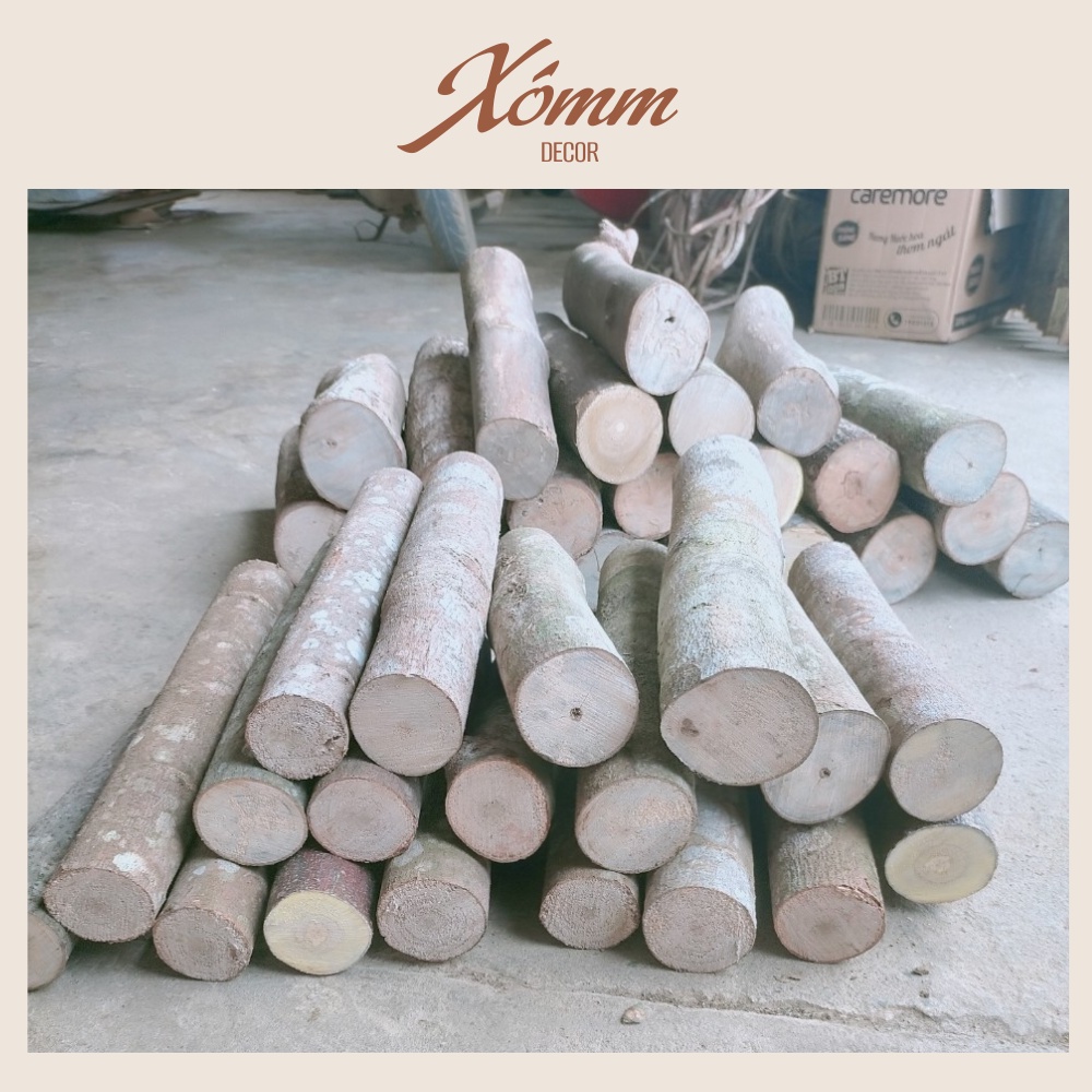 Cành củi khô decor trang trí lò sưởi giáng sinh, noel, tết nhà cửa . đường kính 4-9cm , dài 30 - 100cm