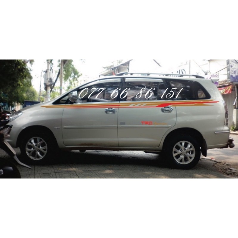 Tem Dán Sườn Xe Innova,Fortuner,CX5.Cho tất cả dòng xe 7 chỗ
