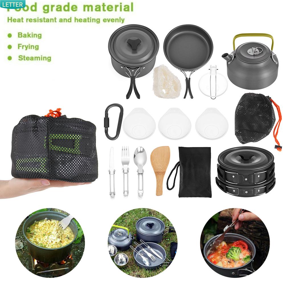 Bộ Dụng Cụ Nấu Ăn 15 Món Tiện Dụng Khi Đi Dã Ngoại