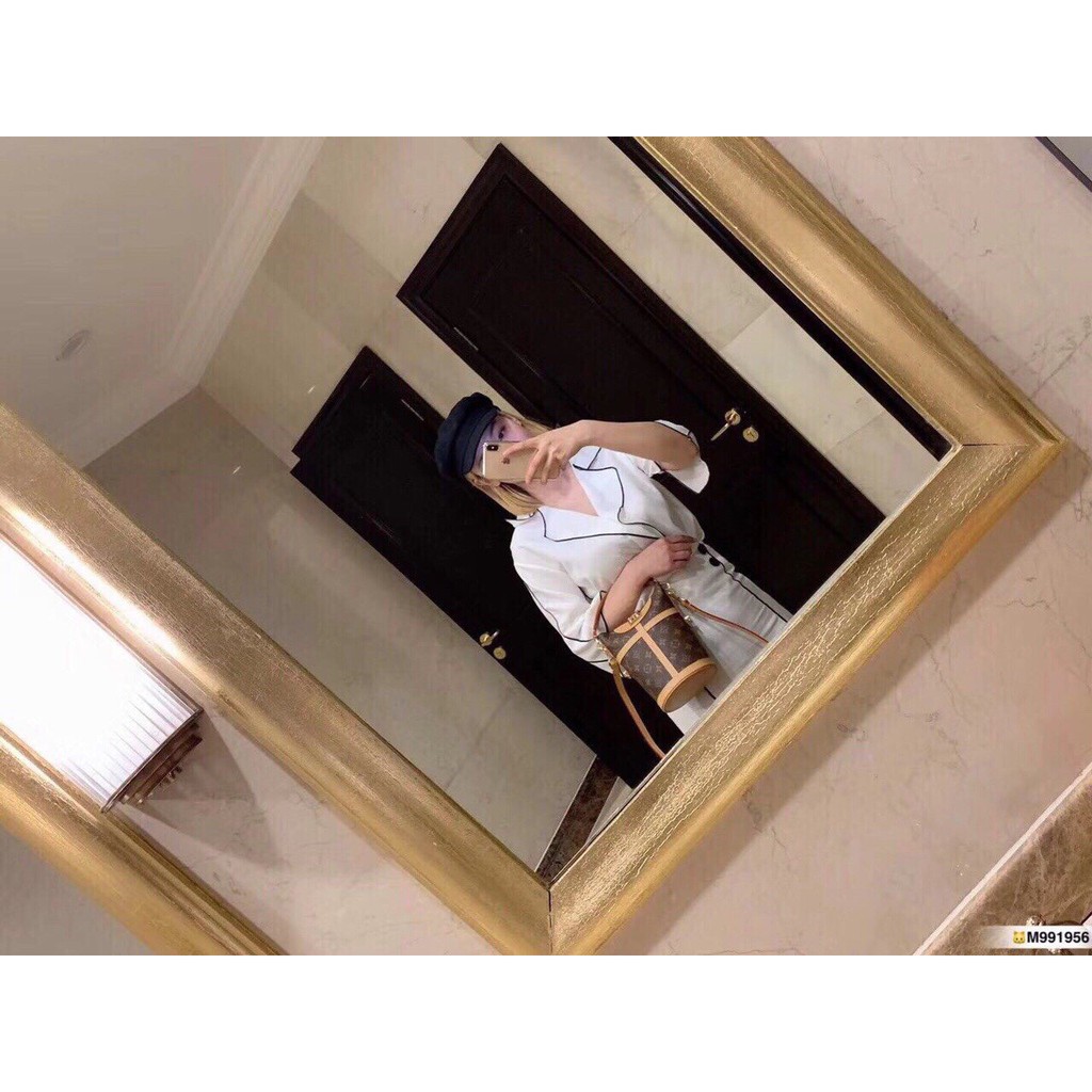 Túi xách nữ hoa nâu xô hothit da mềm fullbox