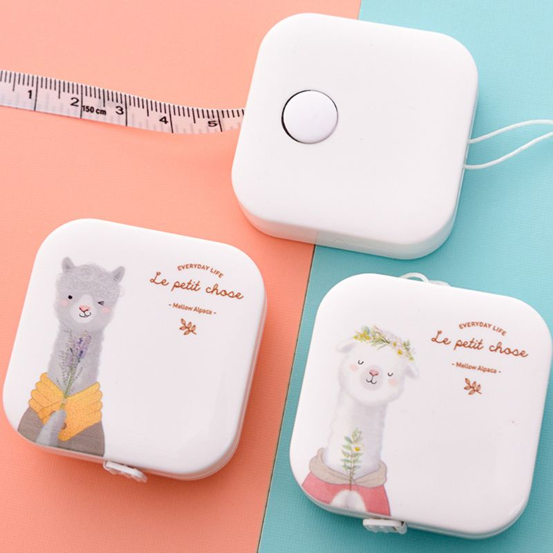 Thước Dây Bằng Da Màu Kẹo Thiết Kế Nhỏ Gọn Thời Trang