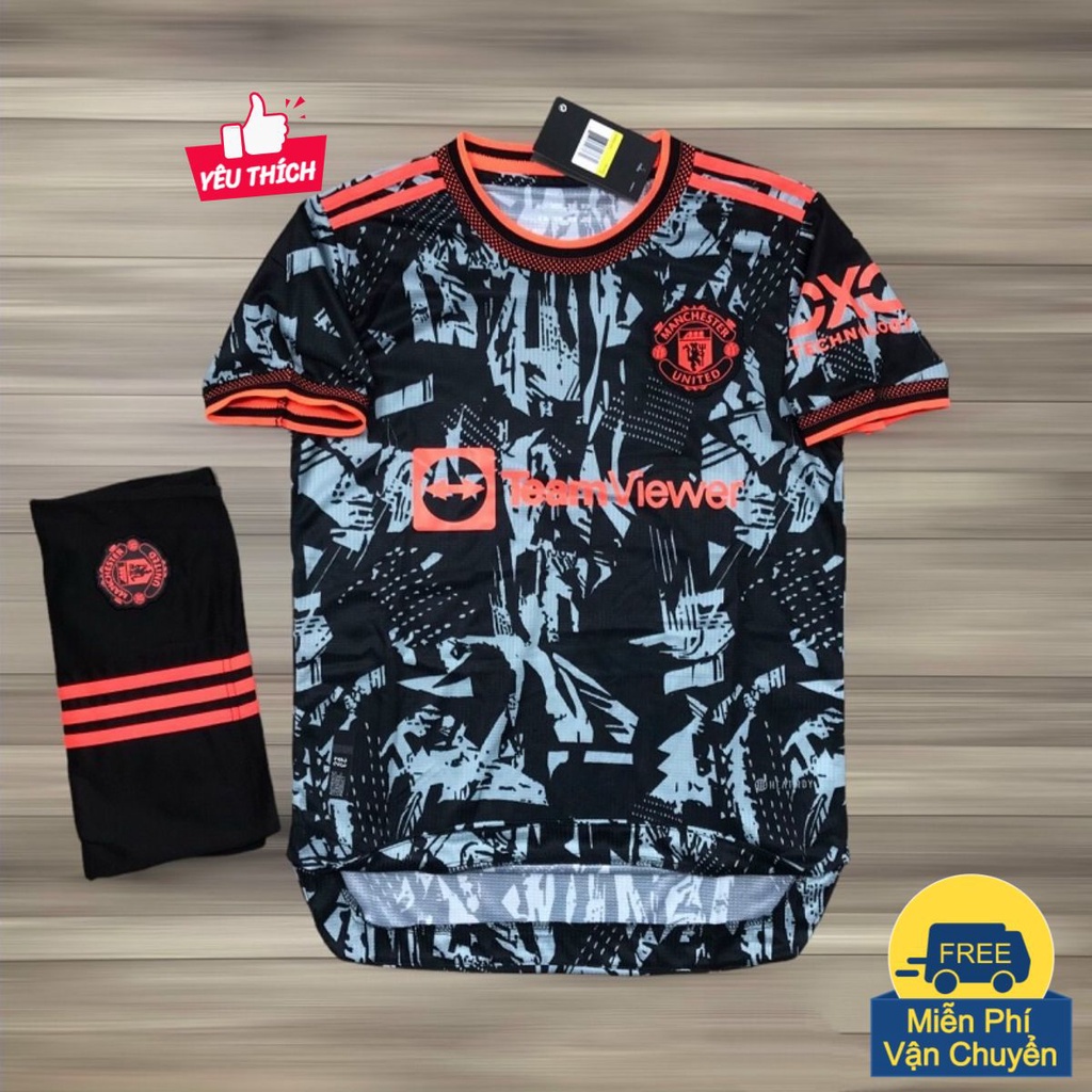 Bộ Đồ Đá Banh Manchester (MCTU) Rêu Loang Vải Thái Xịn Xò - Đồ Đá Bóng PP Bởi Be Happy Sport
