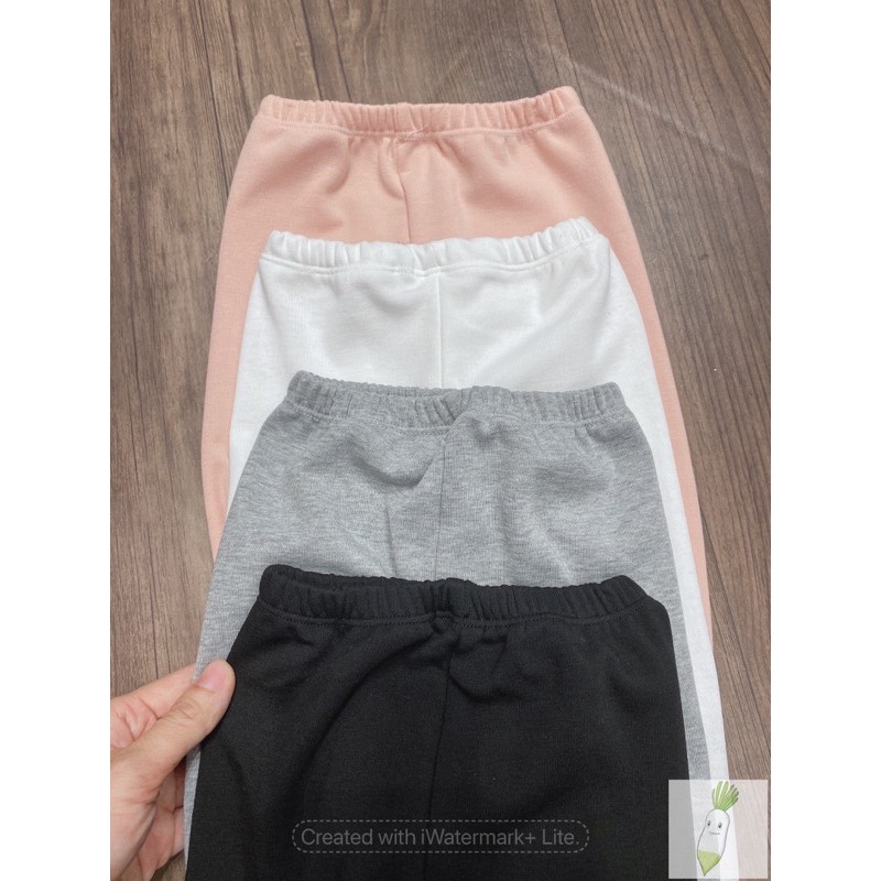 QD17 SET 4 QUẦN cotton len đính thỏ 4 màu - CÓ ẢNH THẬT