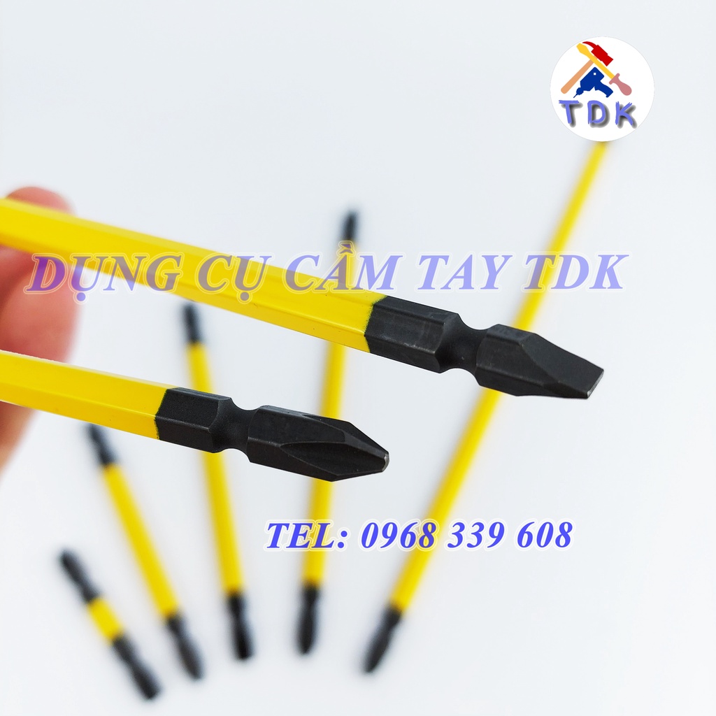 Mũi vít 2 đầu Nhật Bản PH2 / -6mm, mũi bắn vít nam châm Anex ACPM