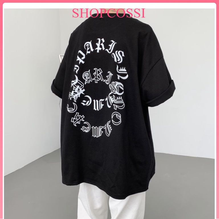 Áo thun tay lỡ nam nữ, áo phông unisex form rộng chất cotton mát mịn thấm hút mồ hôi in hình TOMO