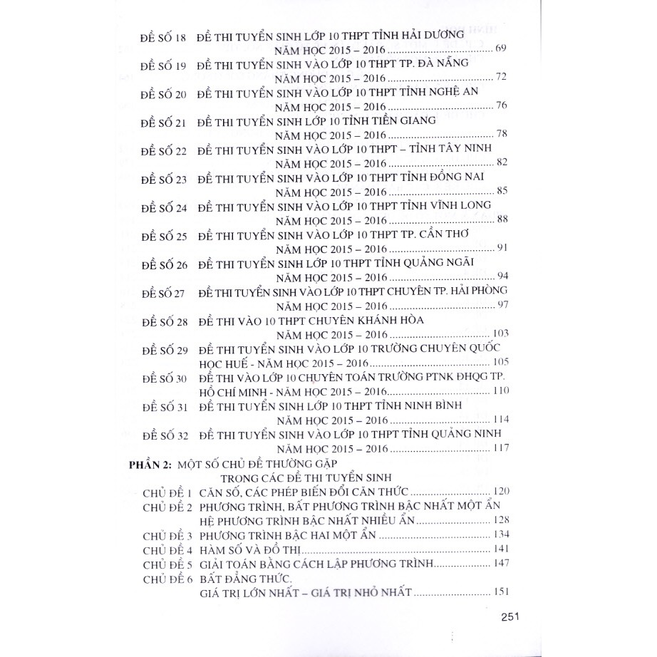 Sách - Đề thi vào lớp 10 môn Toán (Tái bản 2)