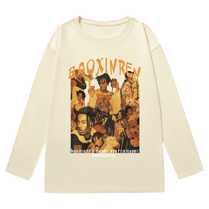 NRVP Áo Thun Nữ Dài Tay Dáng Rộng Phong Cách Hàn Quốc Mới