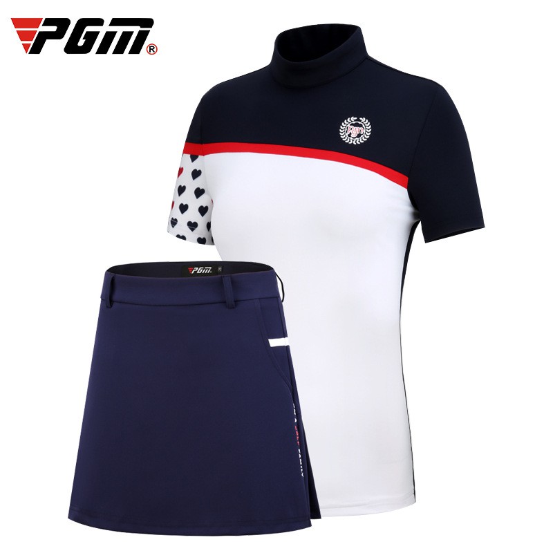 Fullset golf nữ chính hãng PGM - Áo YF176 + Váy QZ045
