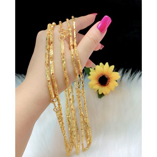 Dây chuyền nam ống trúc  dát vàng 18k mã 06B