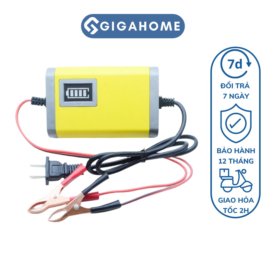 Bộ Sạc Ắc Quy Thông Minh Tự Ngắt GIGAHOME 12V Sạc Xe Máy, Xe Điện 5836