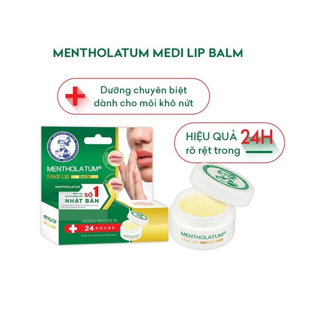 Sáp dưỡng môi chuyên biệt dành cho môi khô, nứt nẻ Mentholatum Medi Lip