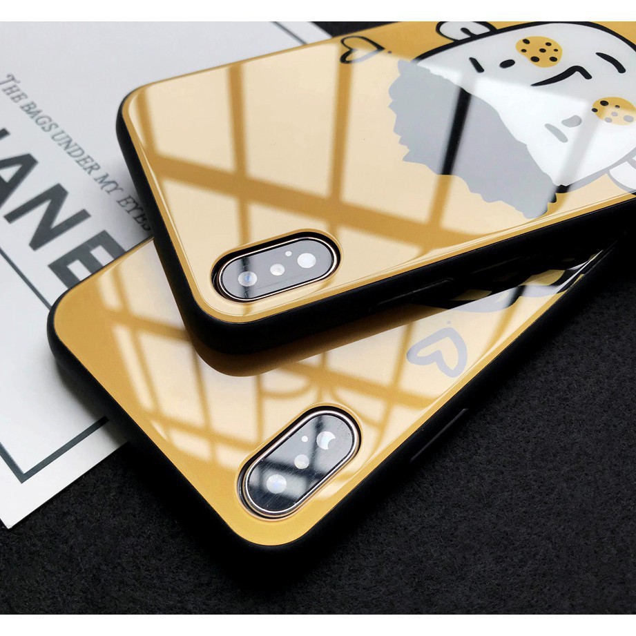 Ốp lưng kính iphone hình chàng trai cô gái dành cho iphone 6 7 8 plus x xr xs max 11 pro max - k184