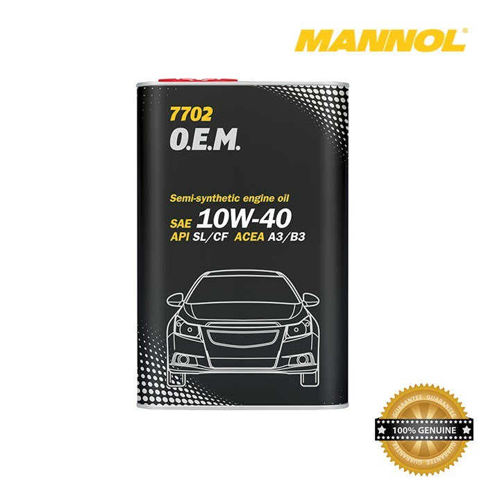 [Chính Hãng] Nhớt MANNOL 7702 O.E.M Cho Xe Chevrolet, Opel 10W-40 SL/CF A3/B3 – 4Lít Can Thiếc