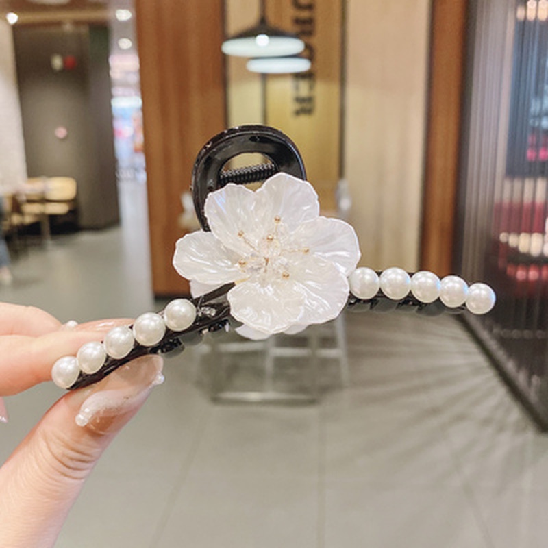 Kẹp Tóc Hình Hoa Trà Bằng Acrylic Thời Trang 2022
