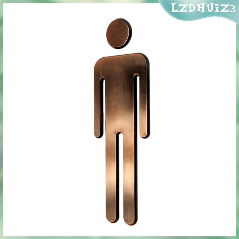 Một Cặp Biển Hiệu Dán Tường / Cửa Toilet Tự Dính In Chữ WC Dành Cho Phòng Tắm / Nhà Vệ Sinh