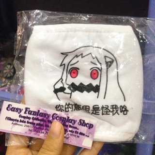 combo 5 Khẩu trang vải thun in hình manga cute