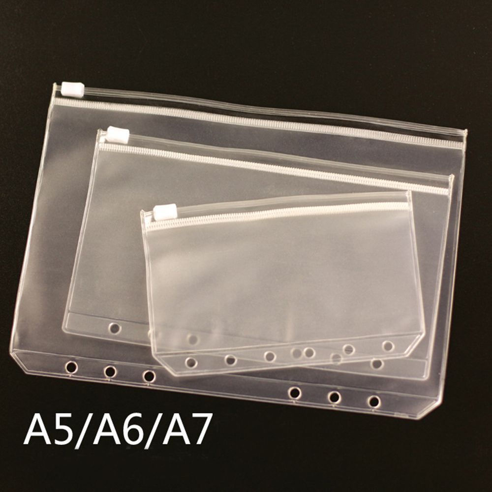 Set 1/5 túi zip nhựa PVC trong suốt đựng đồ đa năng