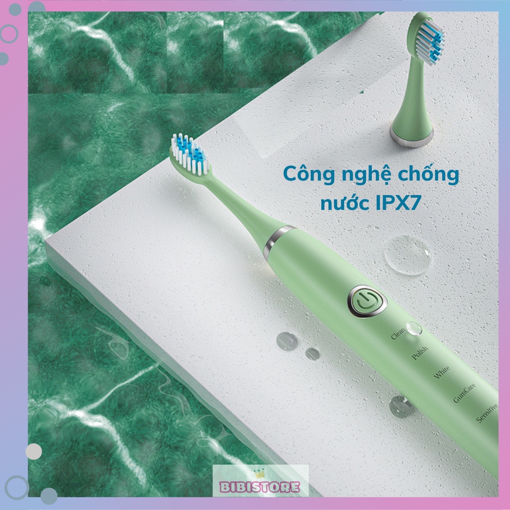 Bàn Chải Điện Người lớn SONIC - Máy Đánh Răng Điện Tự Động làm sạch thông minh 5 cấp độ