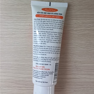 Sữa Rửa Mặt Mụn và Chống Mụn Miss White 100g