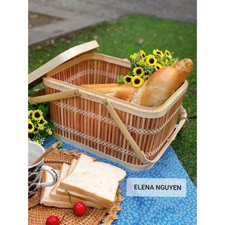 Làn tre đựng hoa quả đi pinic
