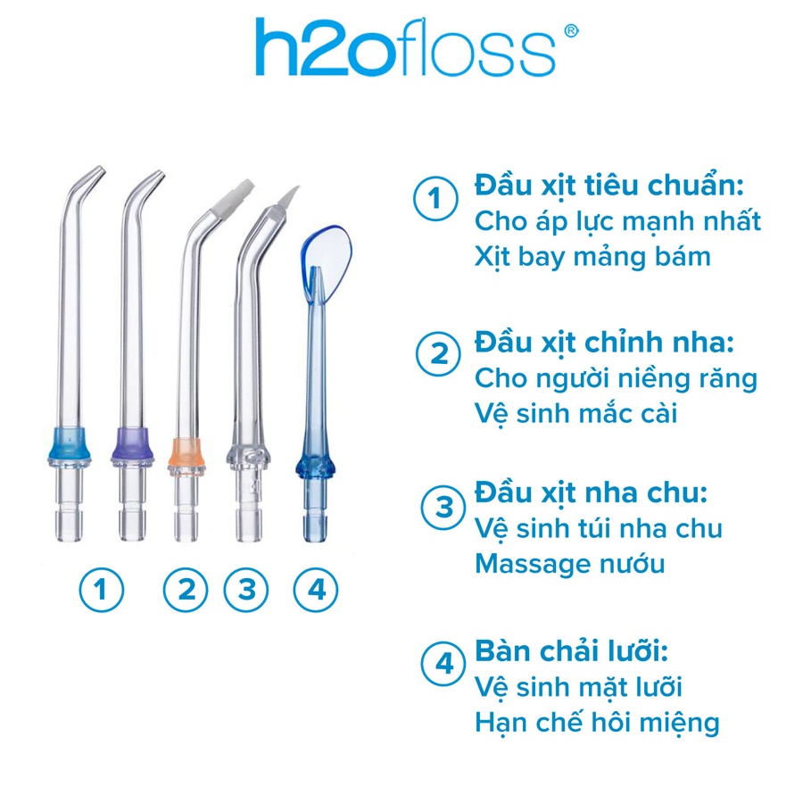 [Công Nghệ Chống Nước IPX7] Máy Tăm Nước Cầm Tay Cao Cấp H2OFLOSS HF-6P | Hàng Chính Hãng - Bảo Hành 12 Tháng