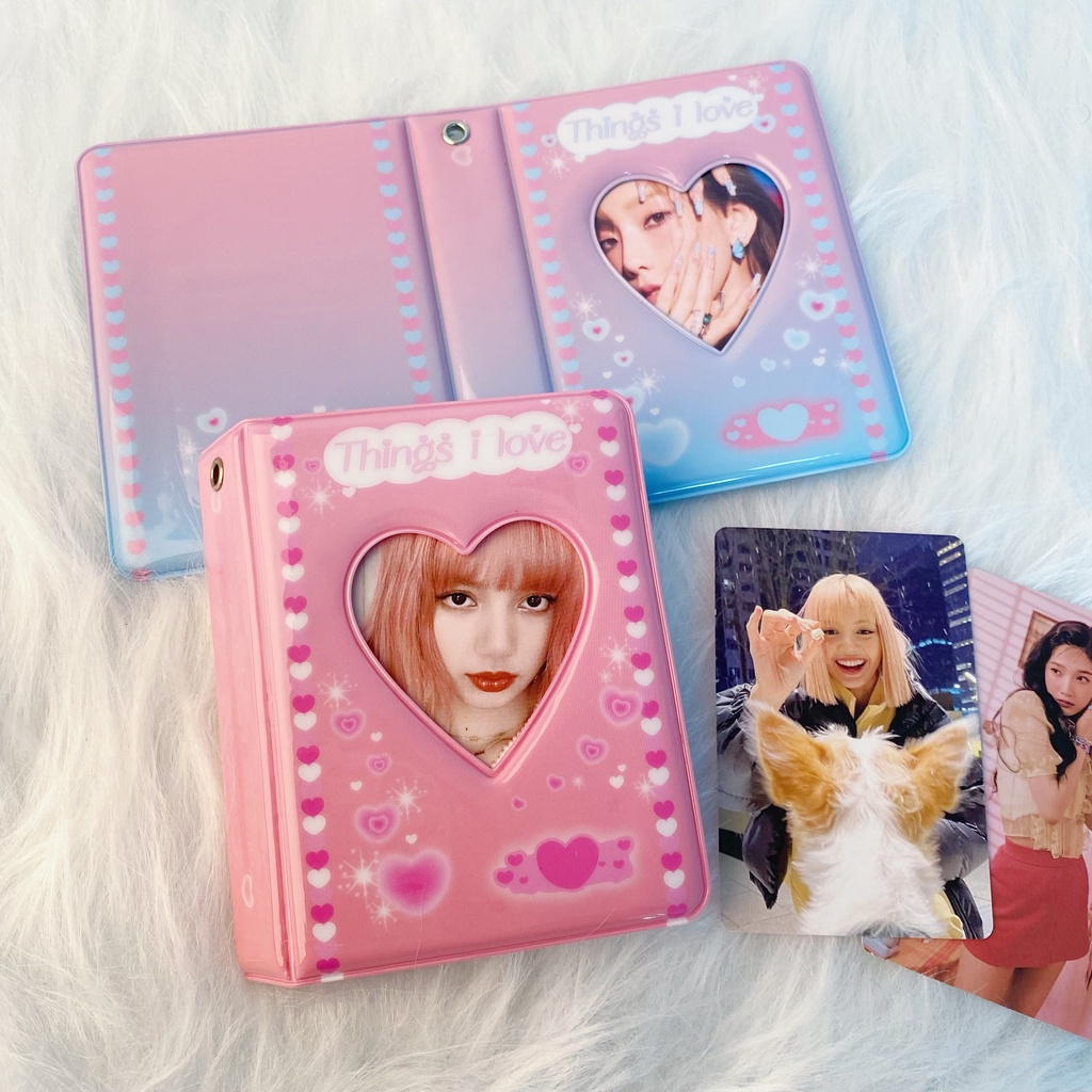 Album Ảnh 3 Inch 40 Ngăn Mini Màu Gradient Hình Trái Tim