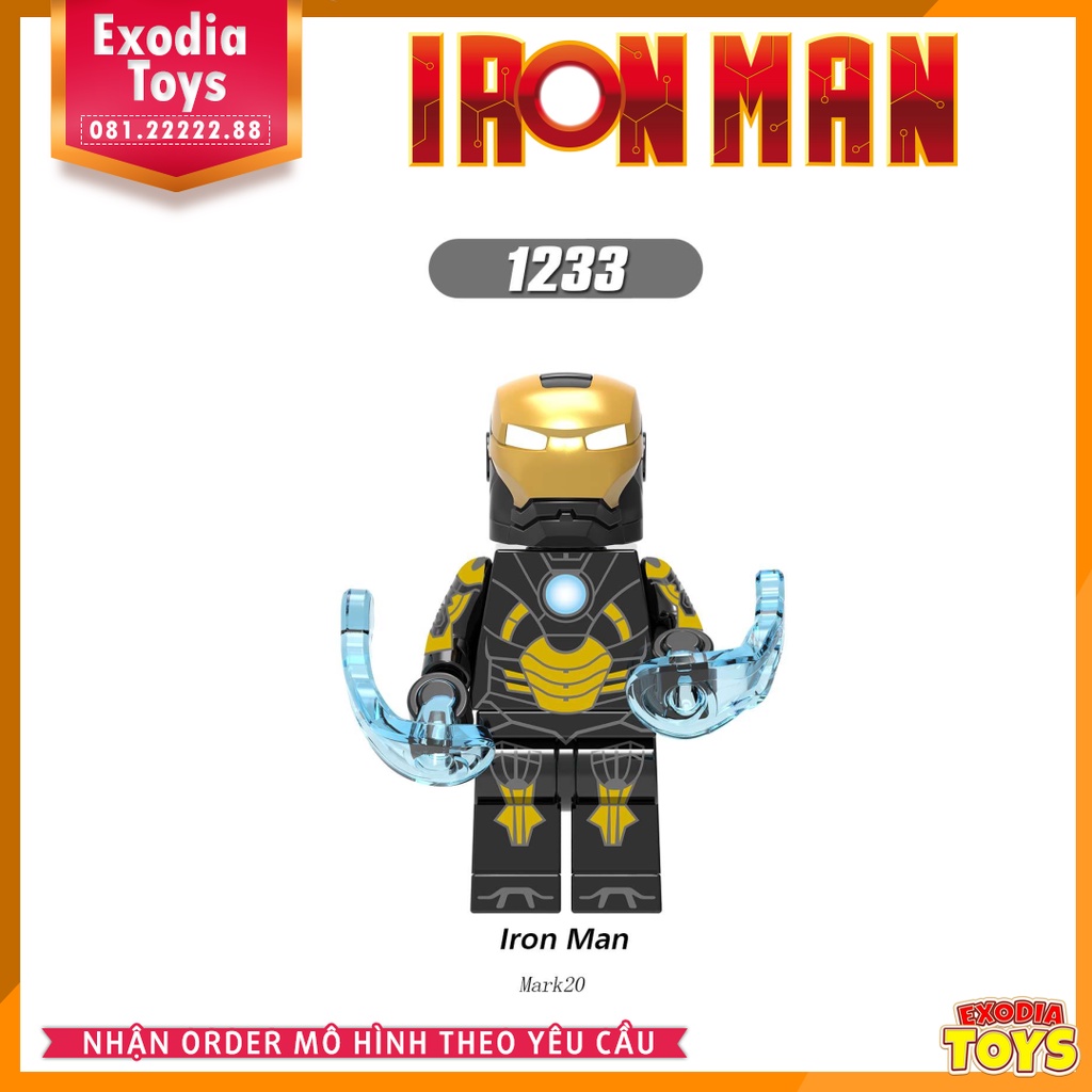 Xếp hình Minifigure Marvel các bộ giáp của siêu anh hùng Người Sắt Iron Man - Đồ Chơi Lắp Ghép Sáng Tạo - XINH X0254