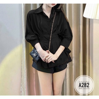 Áo sơ mi big size nhấn eo từ 60kg-90kg