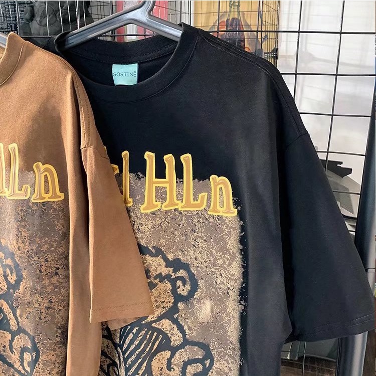 Áo Thun Dáng Rộng Tay Ngắn In Hình Gấu Nâu Chất Liệu Mềm Mại Thoải Mái Thời Trang Mùa Hè Cho Nam Size M-3XL 2022