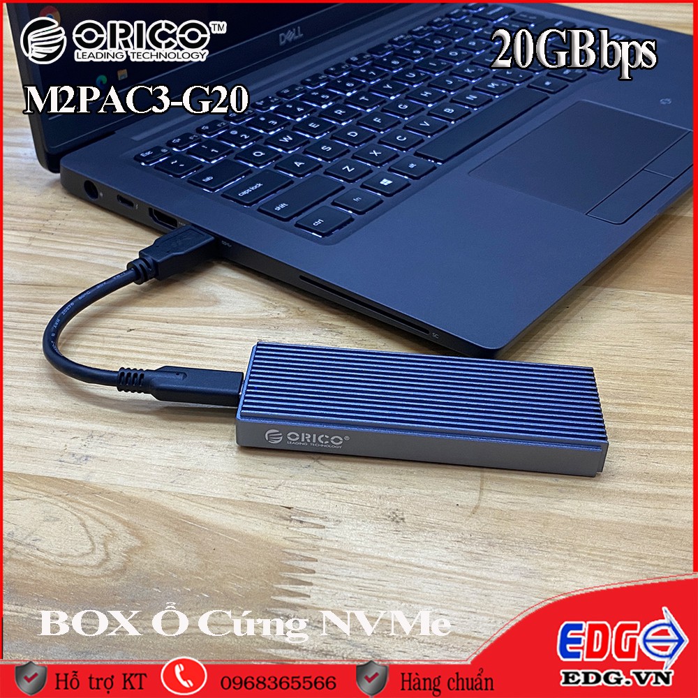 Box Ổ Cứng Orico M2PAC3-G20 SSD Nvme Siêu nhanh 20Gbps | BigBuy360 - bigbuy360.vn
