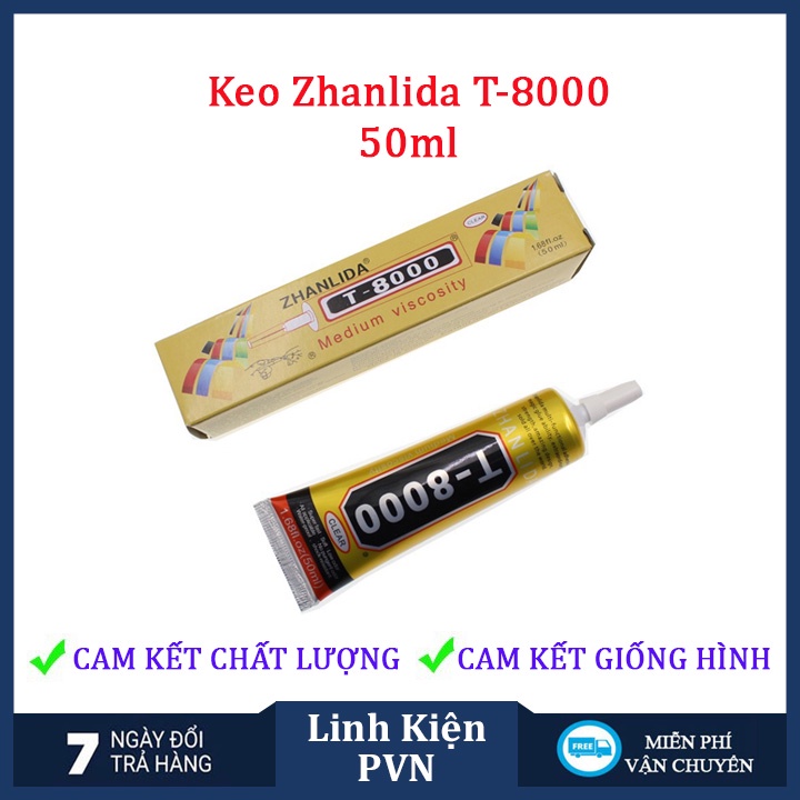 Keo Zhanlida T-8000 đa năng: thủ công mỹ nghệ, giày vải, đính hạt, cố định,....