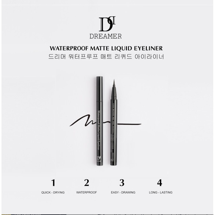 Kẻ Mắt Nước Chống Trôi DREAMER Waterproof Matte Liquid Eyeliner (Hàn Quốc) | BigBuy360 - bigbuy360.vn