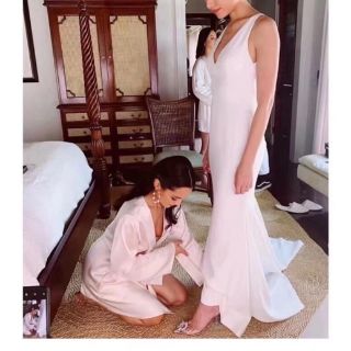 Giày cao gót trong suốt hoa đá 5 phân