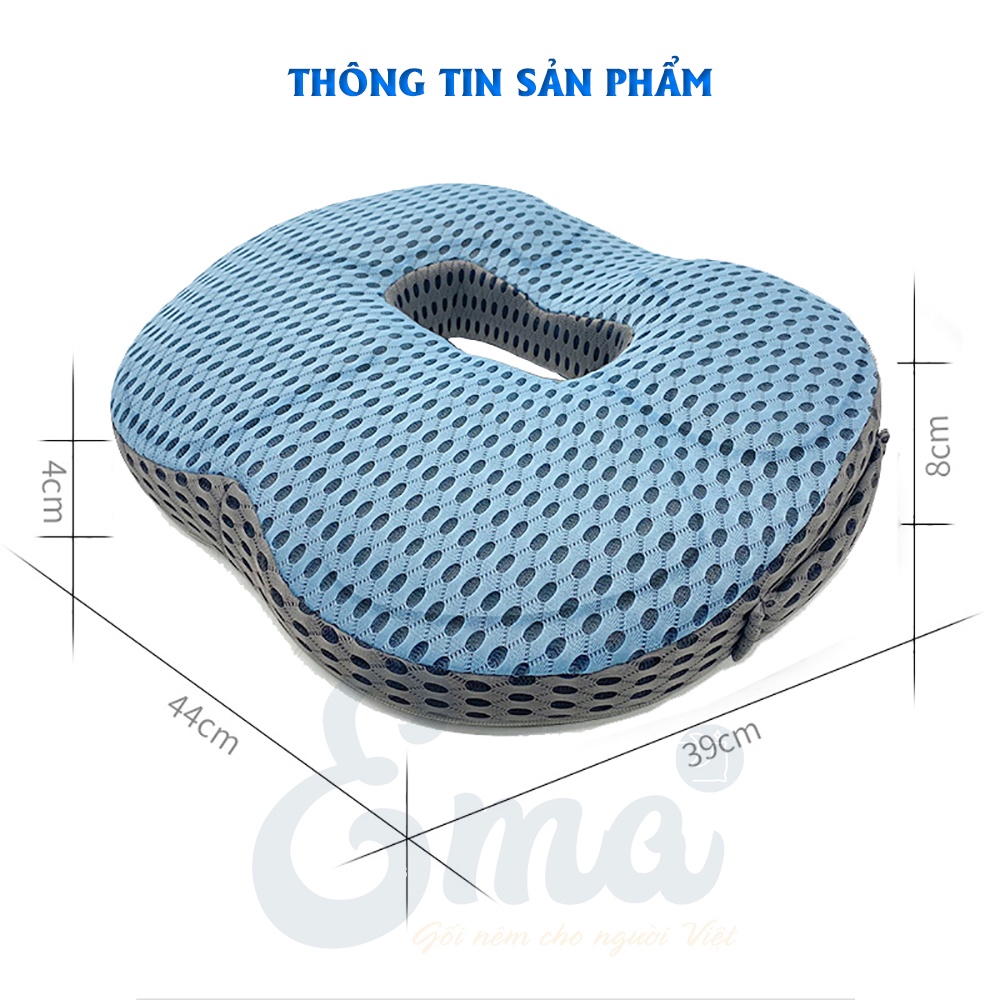 Đệm ngồi văn phòng chống trĩ, đau xương cụt cho dân văn phòng Ema thế hệ 3 - Nâng đỡ cột sống, giảm áp lực lên vùng trĩ