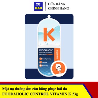 Mặt nạ dưỡng ẩm cân bằng phục hồi da FOODAHOLIC DERMA AC CONTROL WITH VITAMIN K 23g